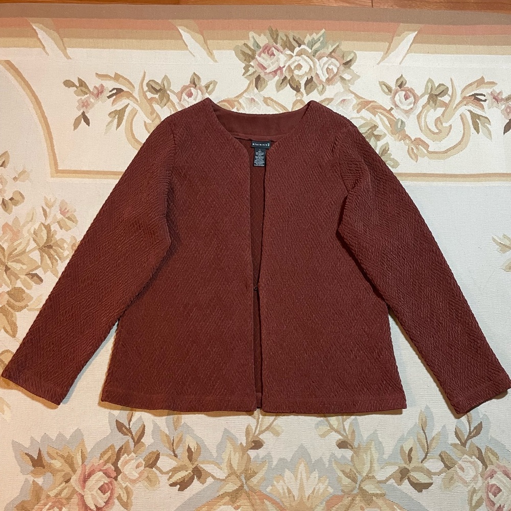 Cinnamon brown jacket by QVC citiknit size large